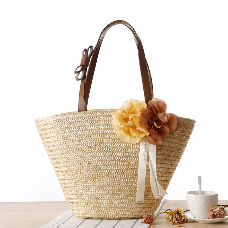 Idyllic Straw Woven Shoulder Beach Women's Bag