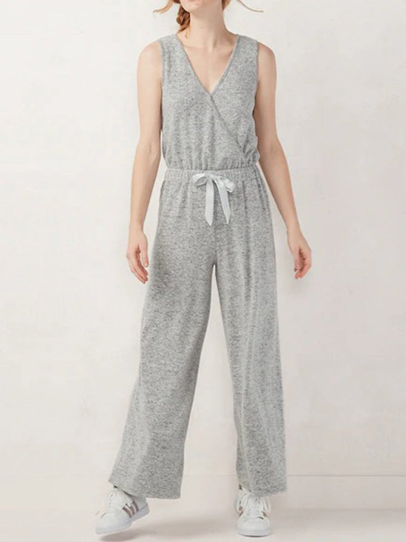 V-neck Casual Loose Two-piece Suit