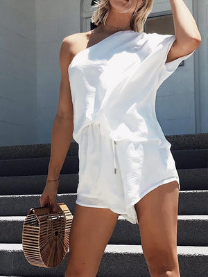 Simple And Comfortable Soft Top Shorts Suit