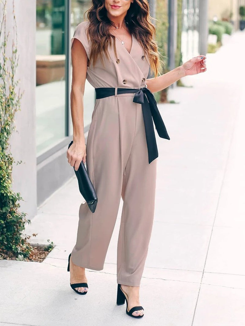 Solid Color Jumpsuit