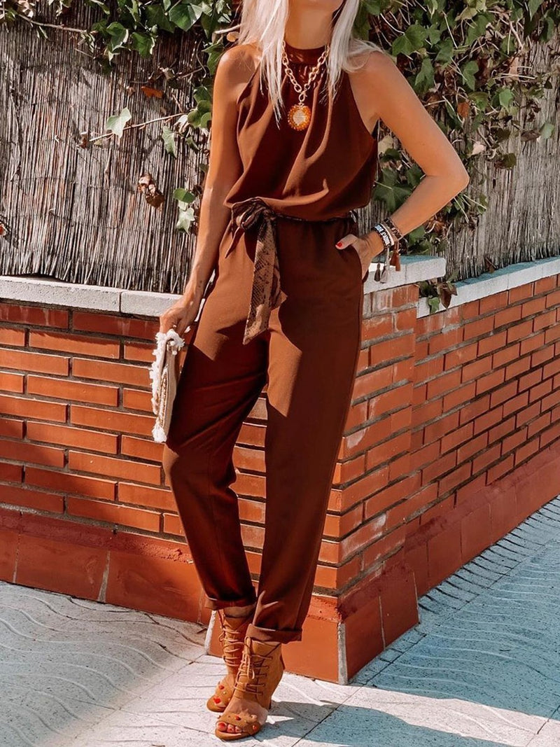 Fashionable Simple Casual Loose Top Pants Suit