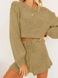 Loose Casual Knitted Two-piece Suit