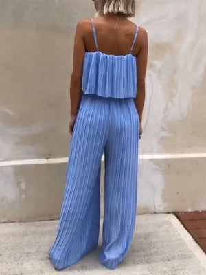 Sexy Suspenders High Waist Loose Jumpsuit