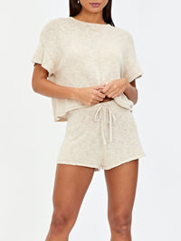 Casual Loose Round Neck Short Sleeve Two-piece Suit