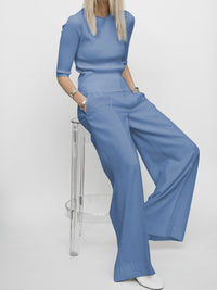 Simple Fashion Casual Top Pants Suit