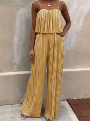 Sexy Suspenders High Waist Loose Jumpsuit