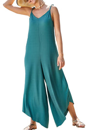 Women's Fashion Solid Color Vest Straps Jumpsuit