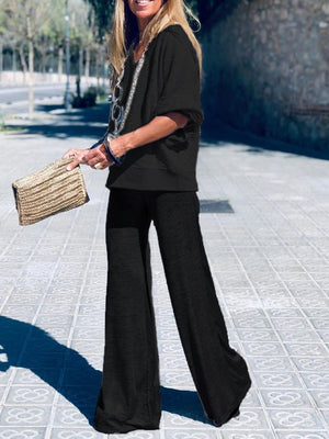 Casual Loose Comfortable Soft Top Trouser Suit