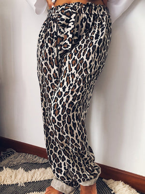 Casual Leopard Print Suit