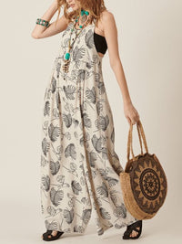 Women's Fashion Printed Loose Jumpsuit