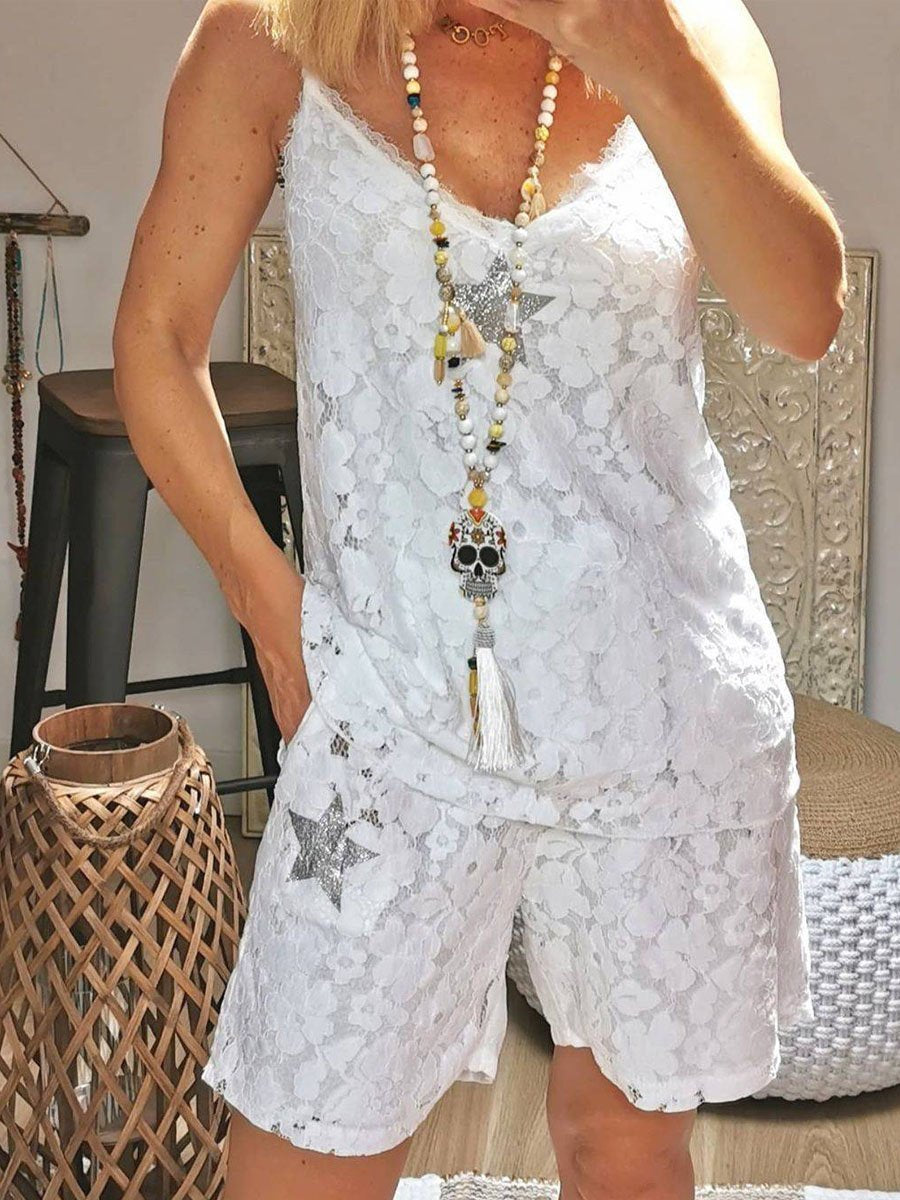 Lace Loose Casual Suit