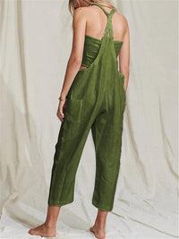 Fashion Solid Color Casual Strap Overalls