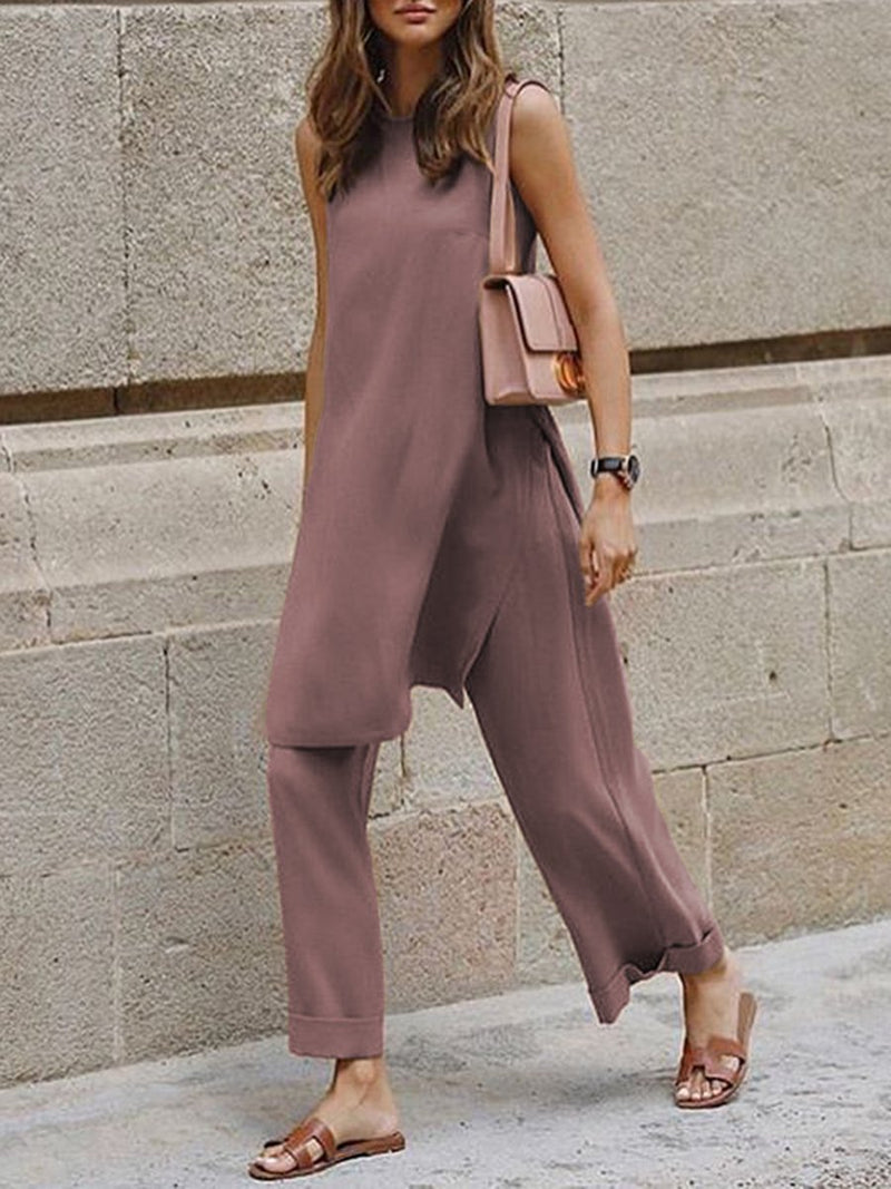 Solid Color Strapless Loose Casual Comfort Women'S Suit