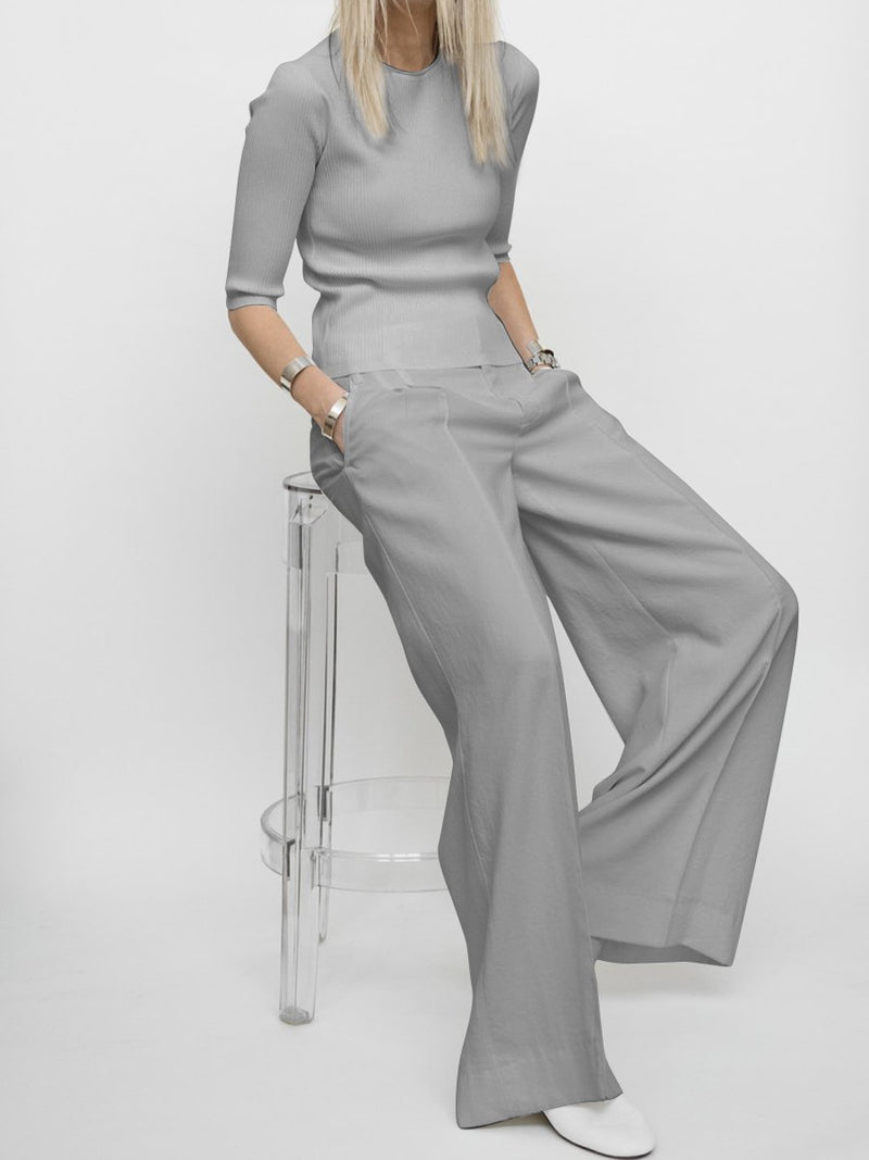 Simple Fashion Casual Top Pants Suit