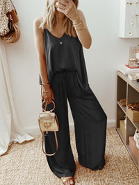 Casual Loose Sleeveless V-neck Jumpsuit