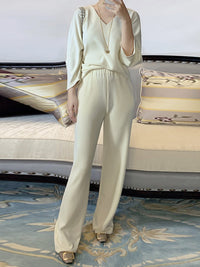 Fashionable Simple Casual Loose Comfortable Top Pants Suit