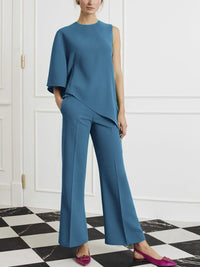 Fashion Casual Simple Top Pants Suit