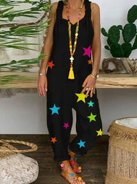 Casual Loose Star Print Jumpsuit