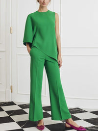 Fashion Casual Simple Top Pants Suit