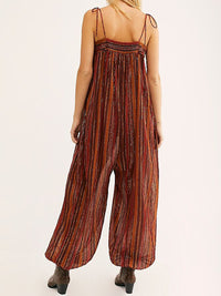 Women's Fashion Striped Colorblock Jumpsuit