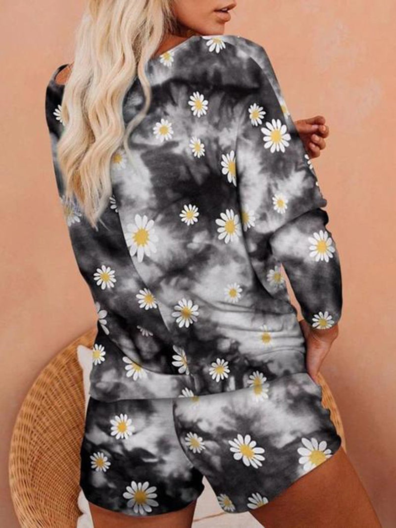 Little Daisy Printed Long Sleeve Two Piece Set