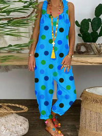 Loose Casual Comfortable Colorful Polka Dot Jumpsuit