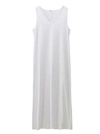 Round Neck Pure Colour Sleeveless Jumpsuit