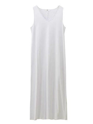 Round Neck Pure Colour Sleeveless Jumpsuit