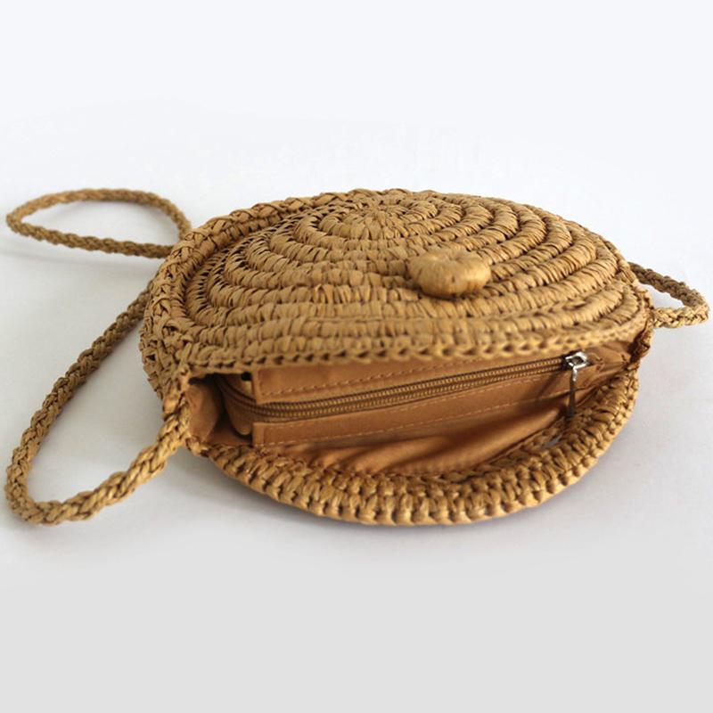 Fashion Holiday Beach Cotton Rope Woven Handbag