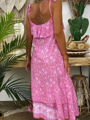 Floral Loose Holiday Sling Women's Dress