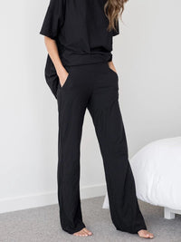 Simple Casual Loose Short Sleeve Top Pants Suit