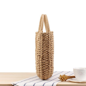 Simple Hand Bag Straw Weave Women's Bag