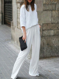 Round Neck Mid Sleeve Casual Loose Suit