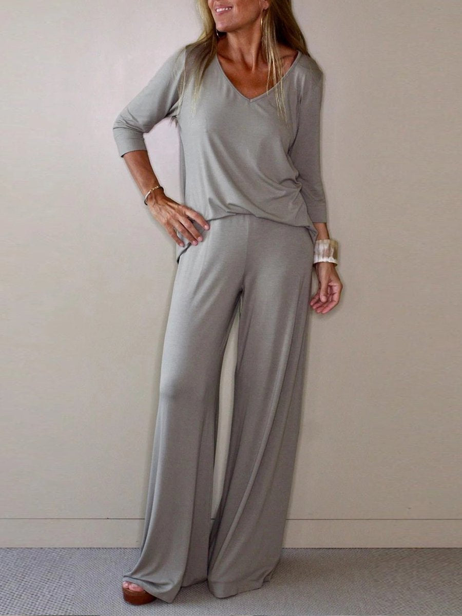 Long-sleeved V-neck Slim Women's Suit