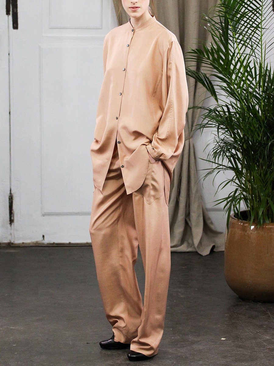 Round Neck Shirt Trousers Loose Suit