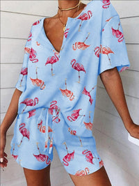 Fashionable Wild Flamingo Print Set