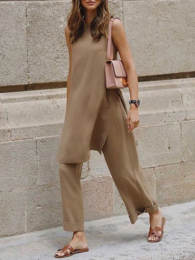 Solid Color Strapless Loose Casual Comfort Women'S Suit