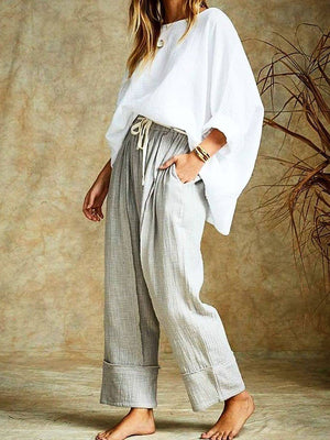 Cotton and Linen Loose Leisure Suit